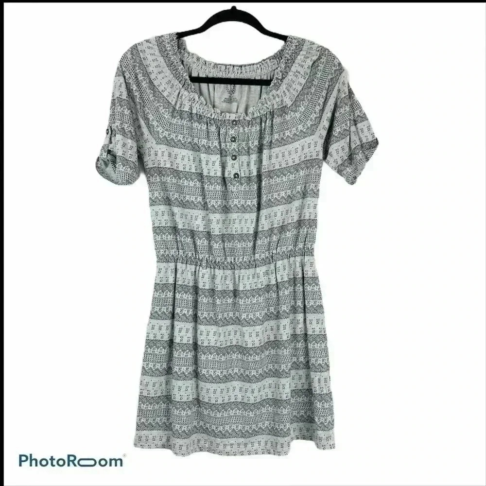 IF Cinched Waist Dress, gray and black